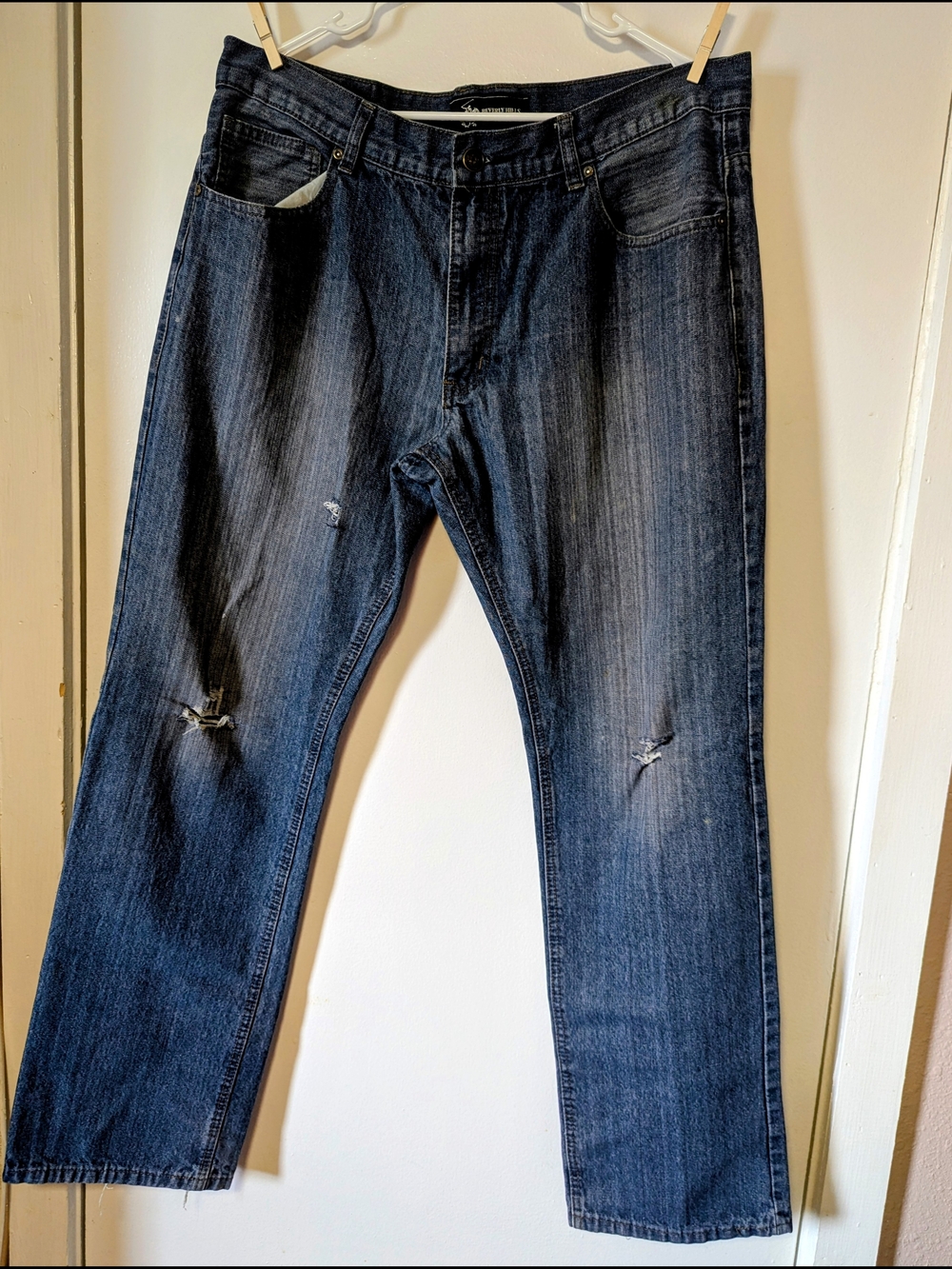 100% Cotton Beverly Hills Polo Club Men's Dark Blue Straight Jeans